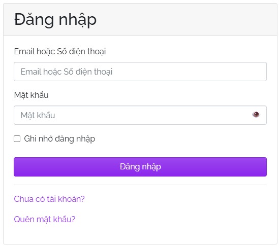 Hướng dẫn đăng nhập hệ thống